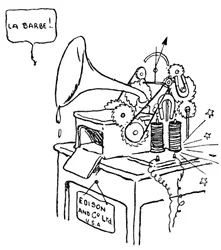 Caricature du phonographe Edison