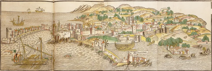 Vue panoramique de Rhodes, 1486