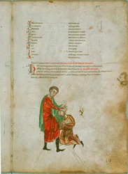 Un homme soigne ses maux de tête avec de la racine de plaintain.