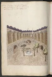 Bâtiments à Constantinople : cour intérieure d