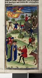 Extrait : texte avec miniature du deuxième Livre des Rois (miniature)