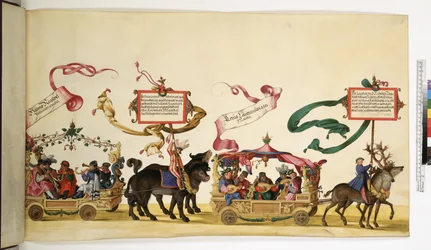 Pleine page : détail de la procession triomphale, vers 1550-1600