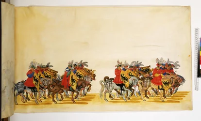 Pleine page : détail de la procession triomphale, vers 1550-1600
