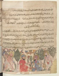 Pleine page : texte et miniature : traitement de la lèpre (miniature)