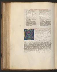 Pleine page : texte avec initiale "C"...