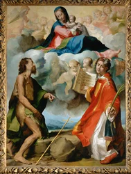 La Vierge glorieuse entre Saint Jean-Baptiste et Saint Etienne ...