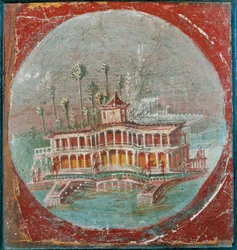 Médaillon avec une villa