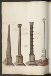 Obélisque et colonnes