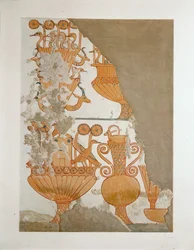 Offrandes dans des vases décoratifs en or ...