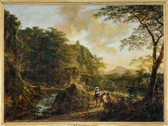 Paysage avec voyageurs …