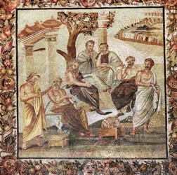 Platon et son école de philosophes. De Pompéi