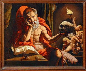 Saint Jérôme méditant ...