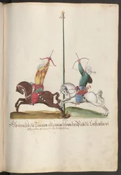 Soldats de différents pays et cultures : Deux archers turcs à cheval lors d