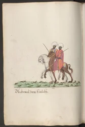 Le sérail de la sultane, eunuques noirs à cheval ...