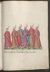 Le sérail de la sultane ; six gardes ...