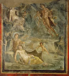 Zéphyr et Chlory, gros plan du 10-04-03/36 De la Casa del Naviglio, Pompéi