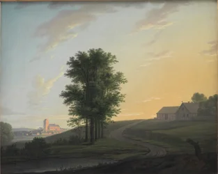 Paysage du soir près de Gentofte, au nord de Copenhague