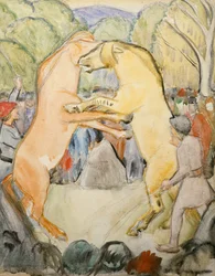Combat de chevaux