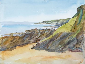 Plage rocheuse sur le Roseland