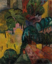 Paysage urbain parisien, vers 1906-09 (huile sur carton)
