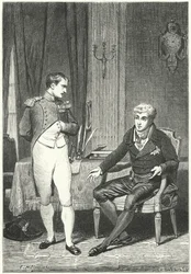 Discussion entre Napoléon et Metternich à Dresde