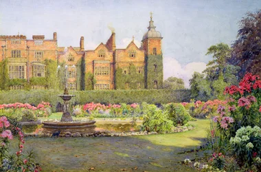 Façade ouest et jardins de Hatfield House, Hertfordshire