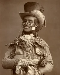 Arthur Roberts, acteur britannique, comédien et artiste de music-hall, 1888
