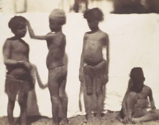 Enfants du village de Kalabshah, Nubie
