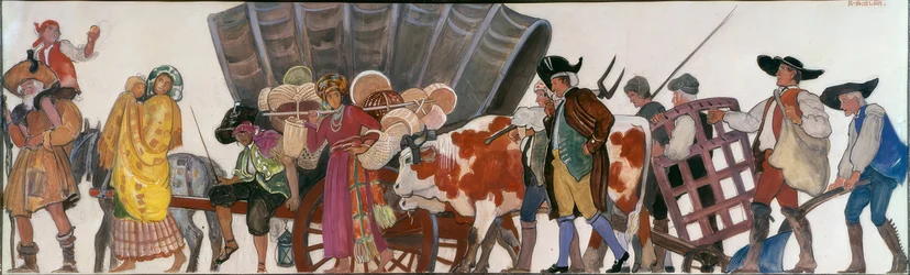 Cortège, Roms et paysans