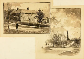 Maison/monument dans les bois