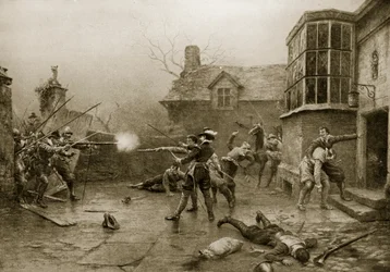 La Dernière Résistance des Conspirateurs de la Poudre à Canon, 1606, illustration de 