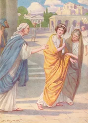 Verginius a laissé sa belle jeune fille Verginia aux soins de sa nourrice, vers 1912, 1912