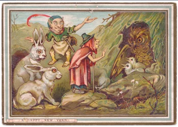 Carte de Nouvel An victorienne d