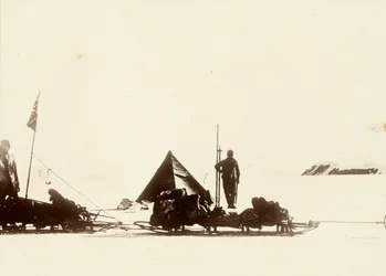 Le point le plus au sud : latitude 85° 17’ sud, Expédition antarctique nationale. Tiré de l