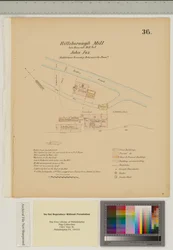 Plan pour Hillsborough Mill, Middletown Township, Delware, illustration de 