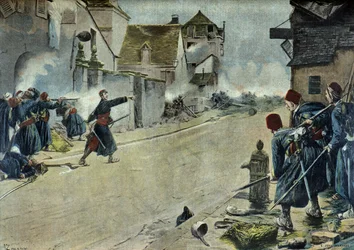 Paul Deroulede à la bataille de Montbeliard (Gravure)
