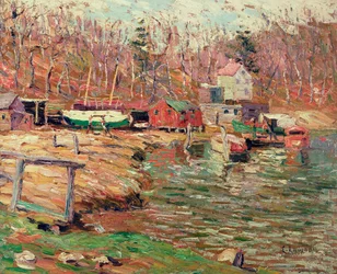 Scène de la rivière Harlem