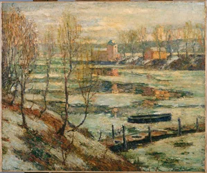De la glace dans la rivière