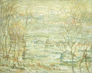 Paysage de printemps, rivière Harlem