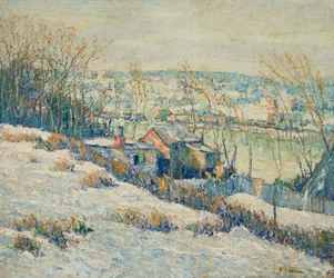 Upper Harlem River-Winter, vers 1915 (huile sur toile)