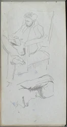 Carnet de croquis, page 24 : Homme assis
