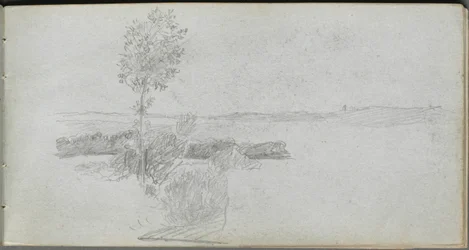Carnet de croquis, page 28 : Étude de paysage