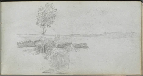 Carnet de croquis, page 28 : Étude de paysage