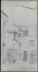 Carnet de croquis, page 39 : Scène de rue