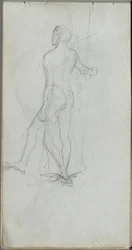 Carnet de croquis, page 60 : Étude de nu masculin