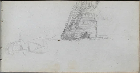 Carnet de croquis, page 84 : Étude de figure, étude d