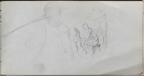 Carnet de croquis, page 98 : Étude de figures