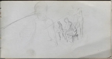 Carnet de croquis, page 98 : Étude de figures