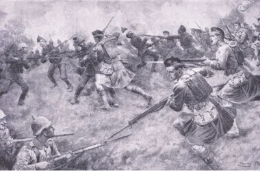 Charge vaillante des London Scottish, de l