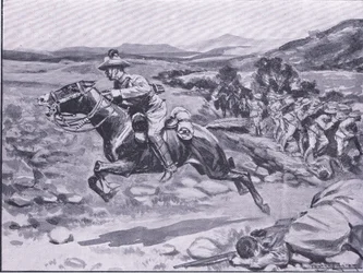 La capture de la garde du corps : le raid audacieux du lieutenant Bateman, illustration de Après Pretoria : La Guerre de guérilla